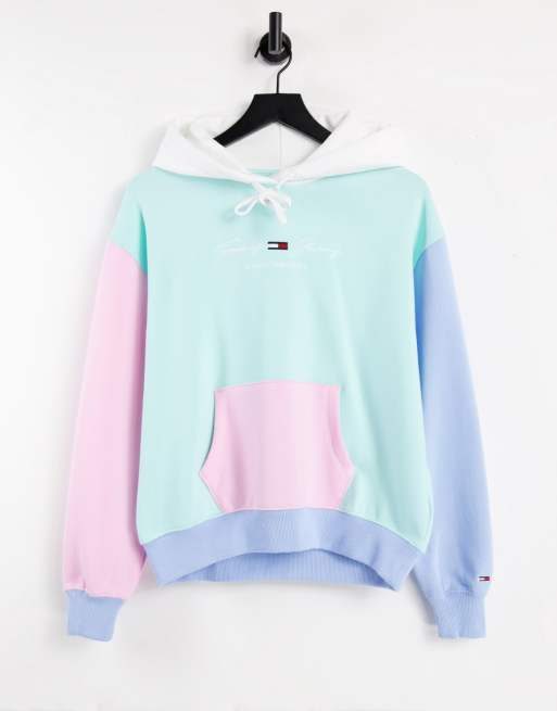 Colorblock shop hoodie pastel