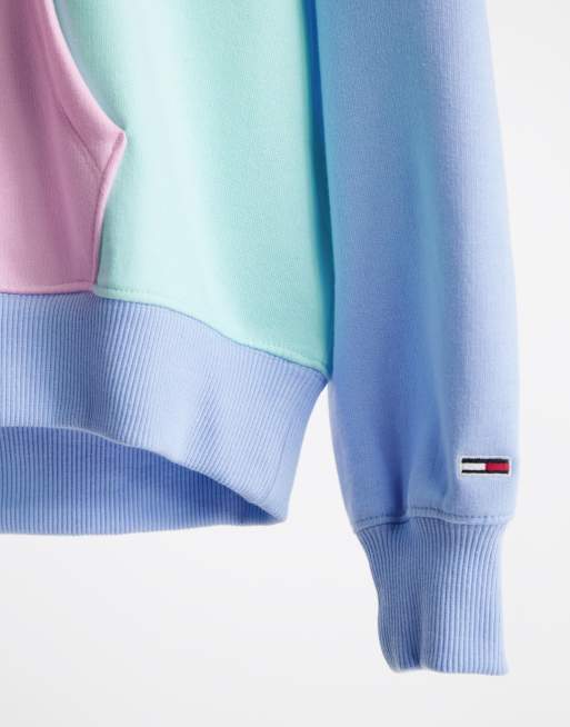 Tommy pastel hot sale colour block sweatshirt