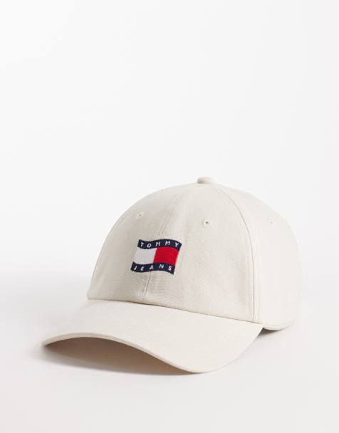 Tommy Jeans - Pet met golvend logo in crème - view 1
