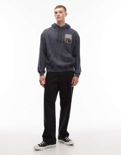 Tommy Jeans photo back print hoodie in washed black, 2 of 5
