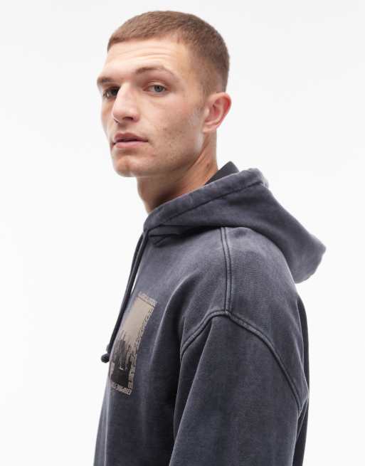 Tommy Jeans photo back print hoodie in washed black, 4 of 5