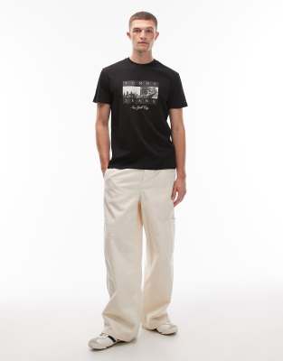 Tommy Jeans Photo Flag T-shirt In Black