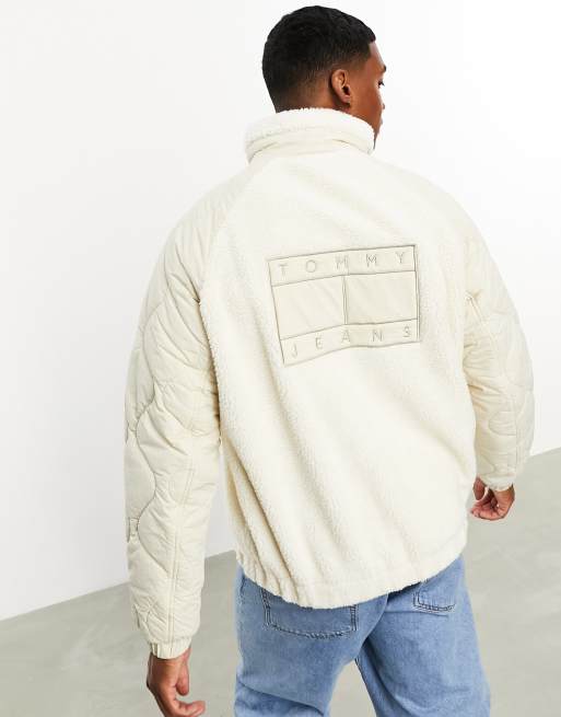 Tommy Jeans - Pile in materiali misti bianco