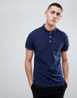 navy polo and jeans