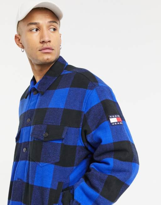 Tommy jeans on sale plaid jacket