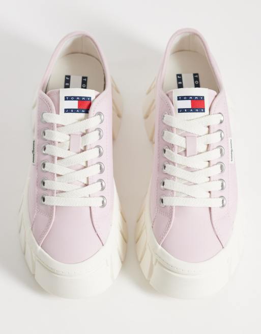 Tommy Jeans platform  sneakers in pink, 2 of 5
