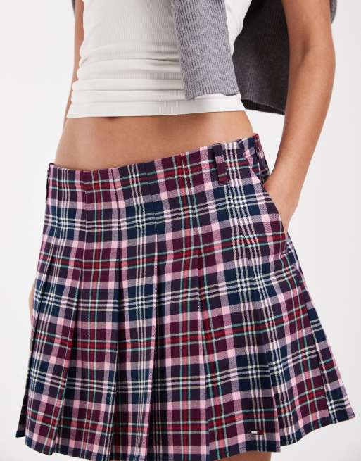 Tommy Jeans pleated mini skirt in plaid print, 4 of 5