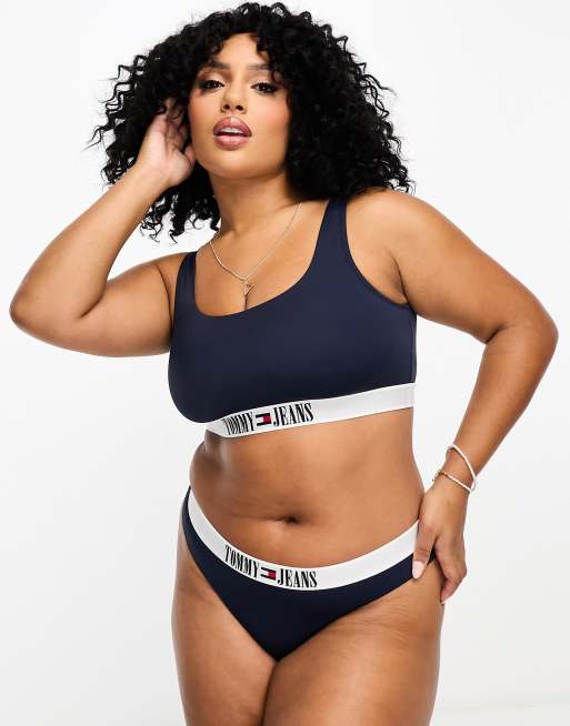 Tommy Jeans plus archive brazilian bikini bottom in navy