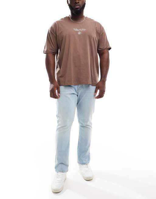 Tommy Jeans - Plus - Austin - Smaltoelopende jeans met lichte wassing