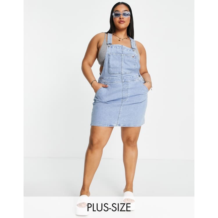 Plus size dungaree sales skirt