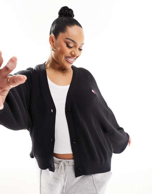 Tommy Jeans Plus - Essential - Gilet avec écusson - Noir