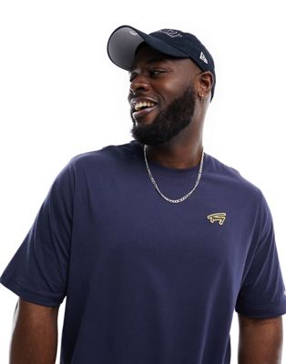 Tommy Jeans Plus gold signature t-shirt in navy