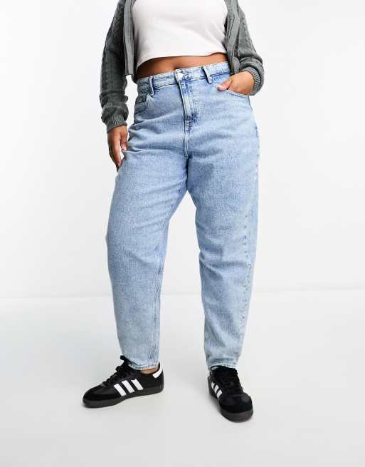 Jean mom discount taille tres haute