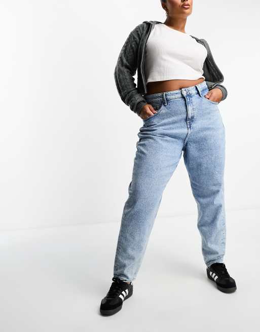 Jean mom discount taille tres haute