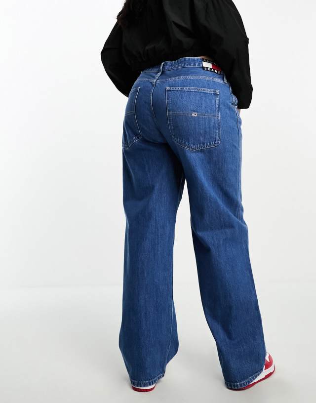 Tommy Jeans - plus low rise daisy baggy jean in mid wash