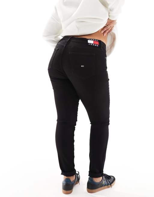 Tommy Jeans Plus – Melany – Skinny-Jeans in Schwarz
