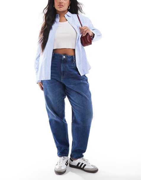 Tommy Jeans - Plus - Mom jeans in donkere wassing - view 1