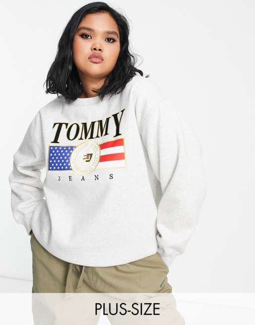 Tommy jeans sweatshirt on sale grey