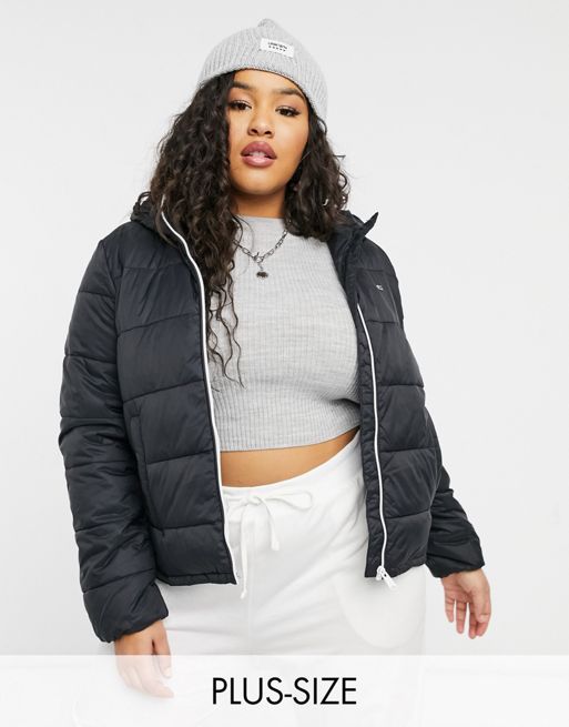 Tommy Jeans Plus padded jacket in black | ASOS