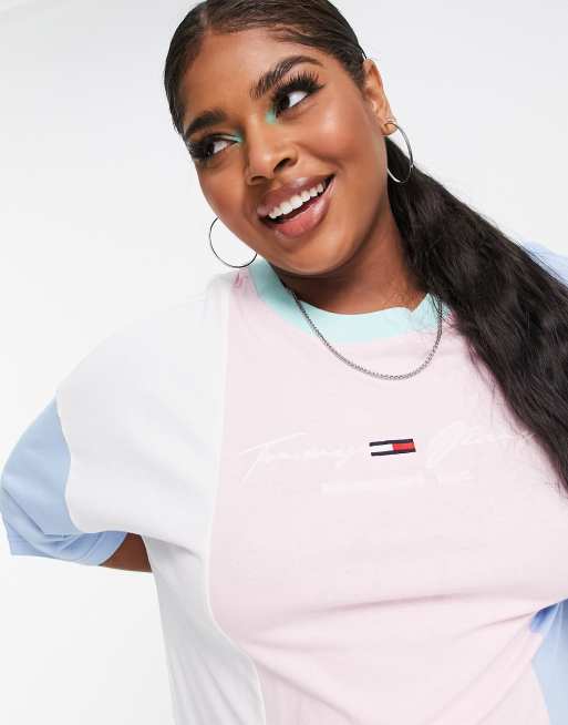 Tommy Jeans Plus - Pastel Collection - T-shirtjurk met kleurvlakken, 3 van 4