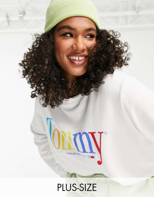 Tommy jeans on sale rainbow sweatshirt