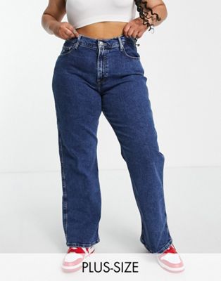 Tommy Jeans Plus straight leg jeans in mid wash
