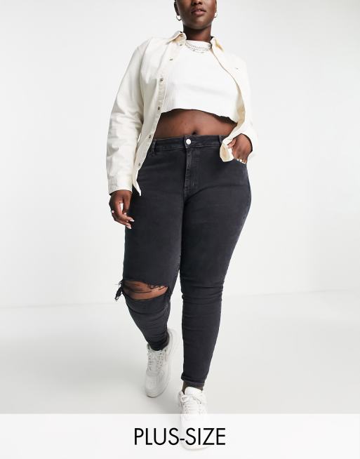 Tommy Jeans Plus - Super skinny jeans in zwart