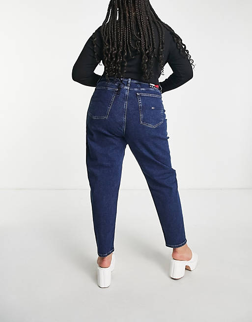 ASOS Damen Kleidung Hosen & Jeans Jeans Tapered Jeans Relaxed utility jeans in dark indigo wash 