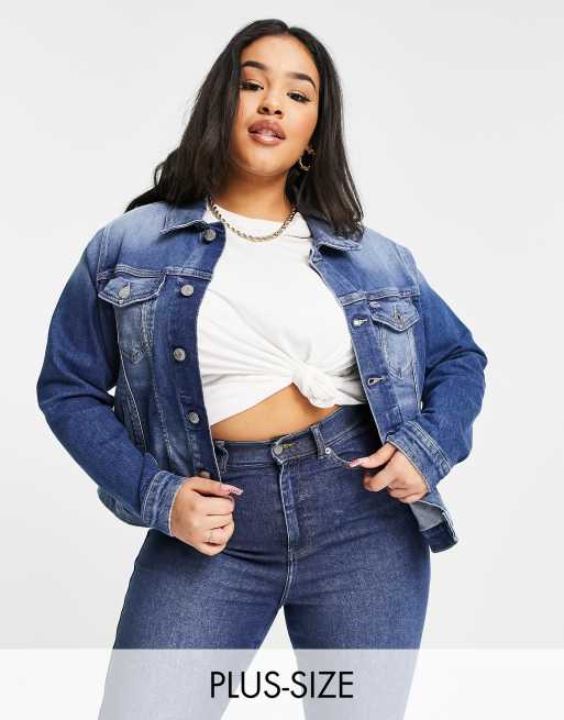 Plus size tommy on sale hilfiger jacket