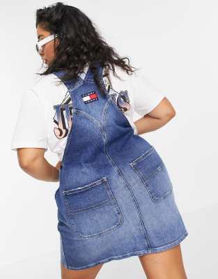 Tommy Jeans Plus - Tuinjurk in indigo wassing | ASOS