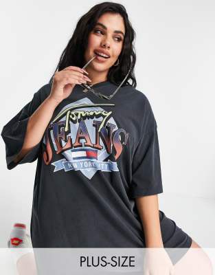 tommy jeans vintage graphic tee dress