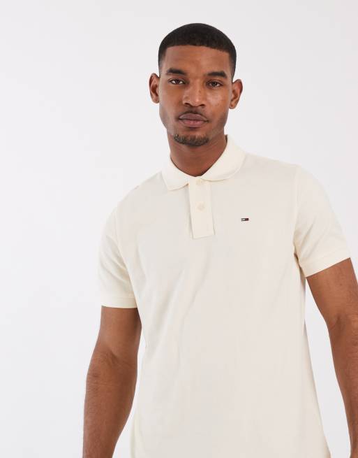 Tommy Jeans - Polo basic beige, 4 di 5