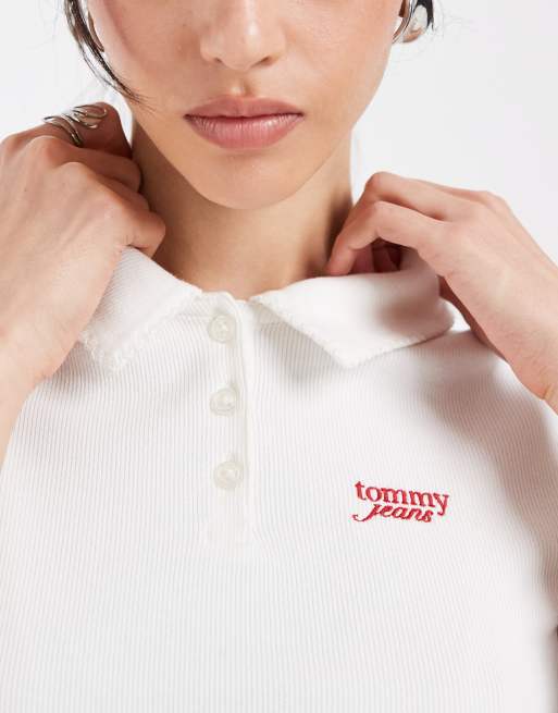 Tommy Jeans - Polo bianca con logo a stella, 3 di 4