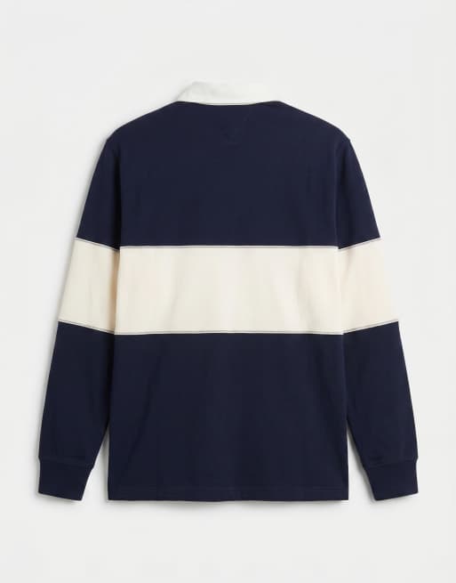 Tommy Jeans - Polo de rugby décontracté à empiècements - Bleu marine, 7 de 7