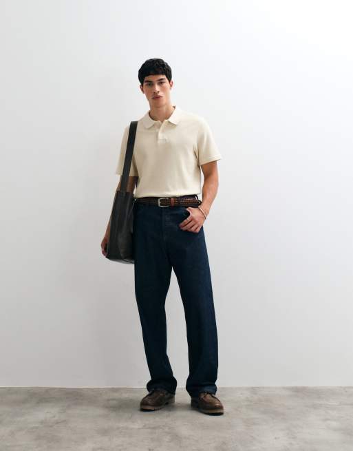 Tommy Jeans - polo de tejido gofrado en beige, 4 de 5