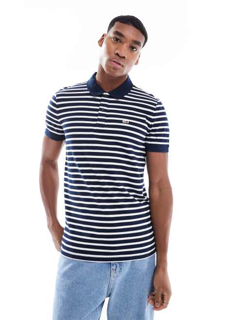 Tommy Jeans - Polo slim à patte de boutonnage - Multicolore