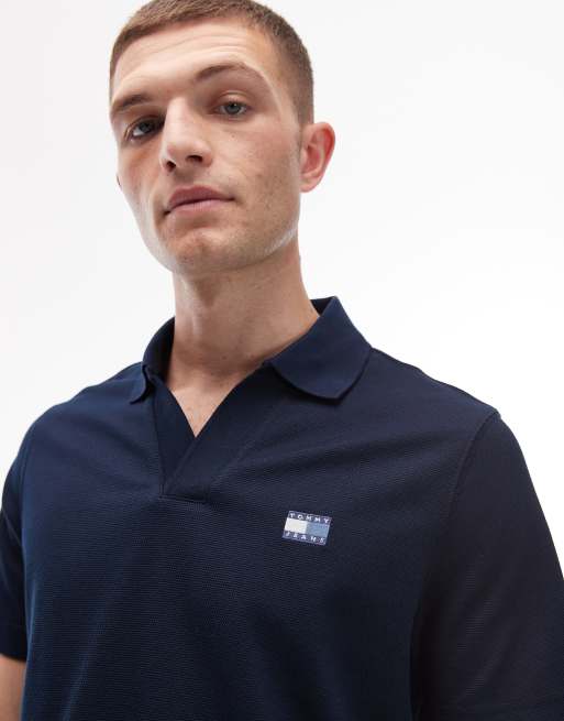 Tommy Jeans – Polohemd in Marineblau mit kleinem Flag-Logo, 5 von 5