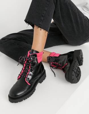 tommy jeans lace up boots