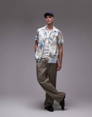 Tommy Jeans Poplin Postcard Camp Shirt