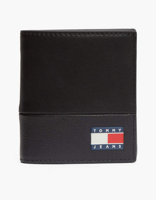 Tommy Jeans - Portefeuille Heritage pour cartes de crédit et pièces - Noir