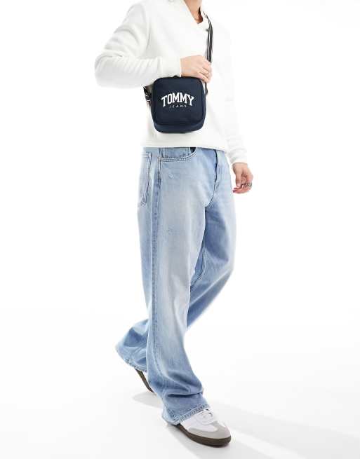 Tommy Jeans – Prep – Sportliche Reportertasche in Marineblau