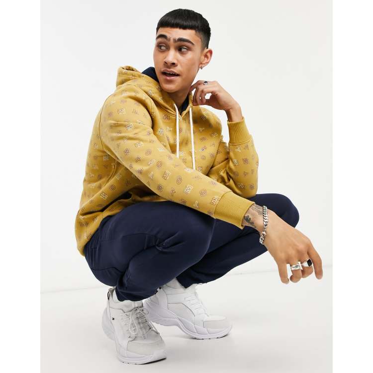 Mustard tommy hilfiger online hoodie