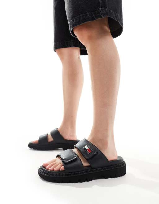 Tommy Jeans - Puffede sandaler i sort