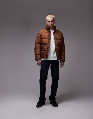 Tommy Jeans Puffer Jacket In Brown