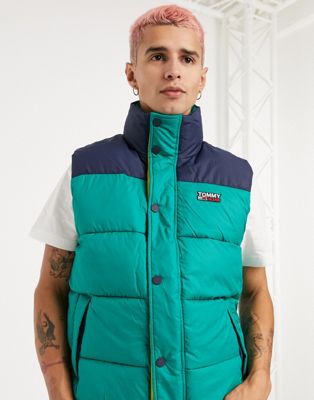 Tommy Jeans puffer vest in midwest 