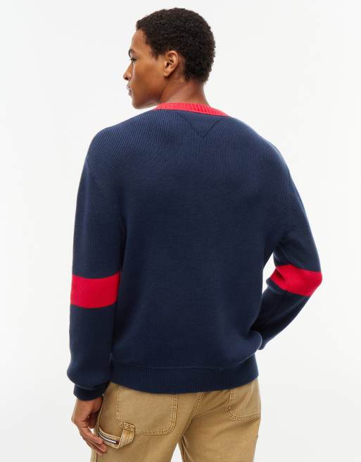Tommy Jeans pull classique avec logo appliqué en bleu foncé, 4 de 6