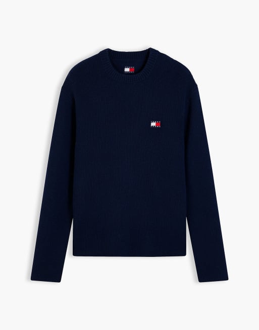 Tommy Jeans Pullover aus Wollmix mit Alpaka in Dunkelblau, 5 von 6