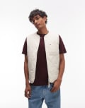 [Tommy Jeans] Tommy Jeans quilted vest in beige-Neutral Chest 34 Desert Sand Dune