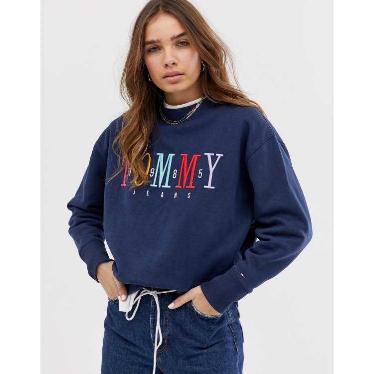 Tommy jeans store multicolor hoodie