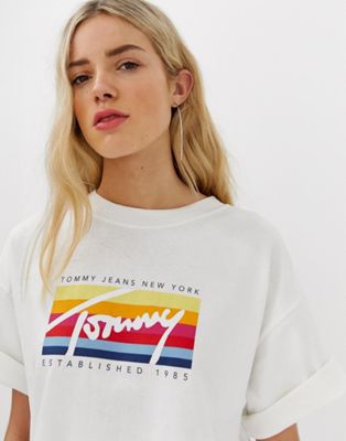 tommy jeans rainbow shirt